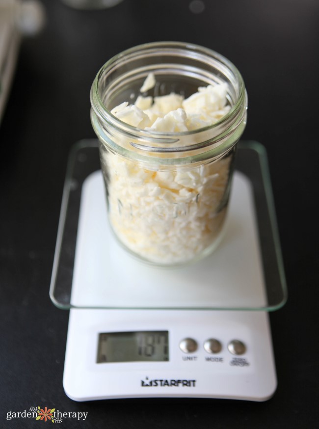 Weighing Soy Wax Flakes