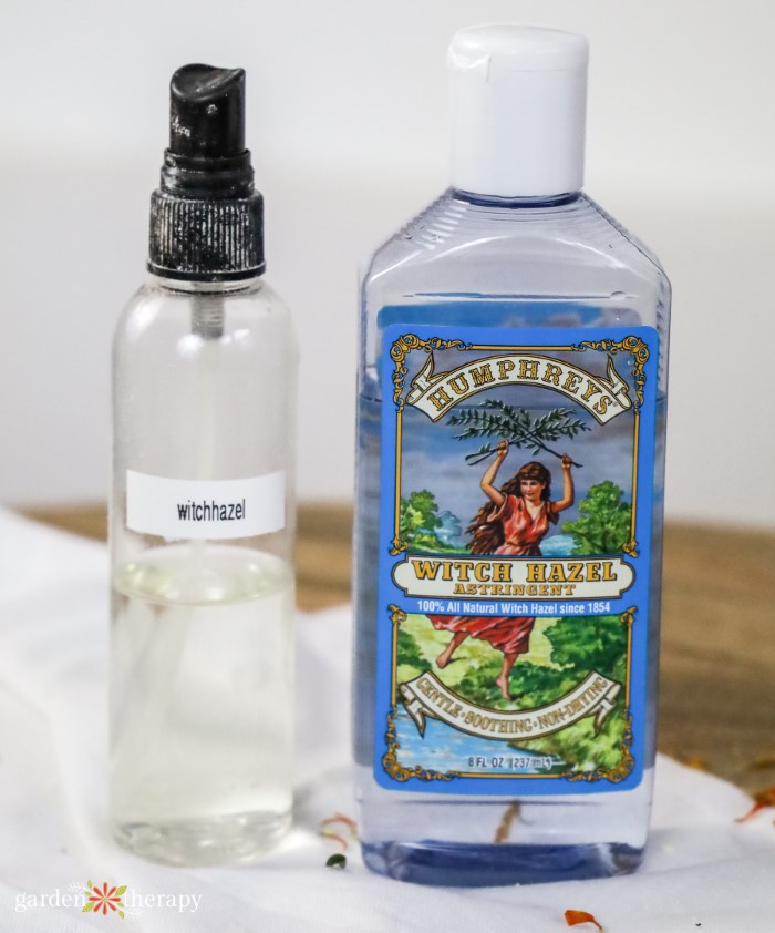 Witch Hazel and spray bottle