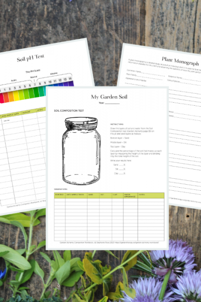 Garden Alchemy Workbook Printable Pages on board