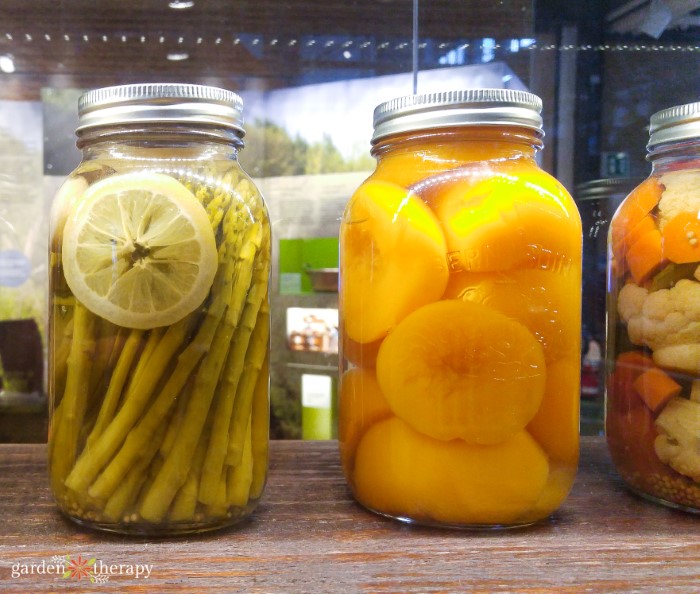 pickled asparagus in a jar