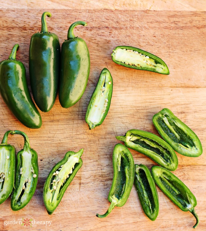 preparing jalapenos on board