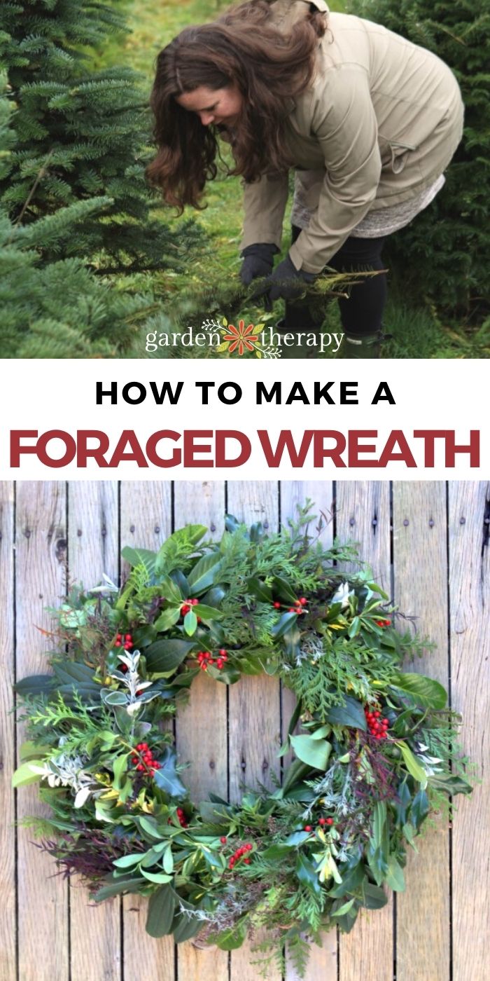 how to make a diy foraged wreath