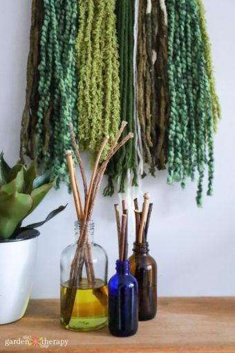 Natural reed diffusers in 3 jars