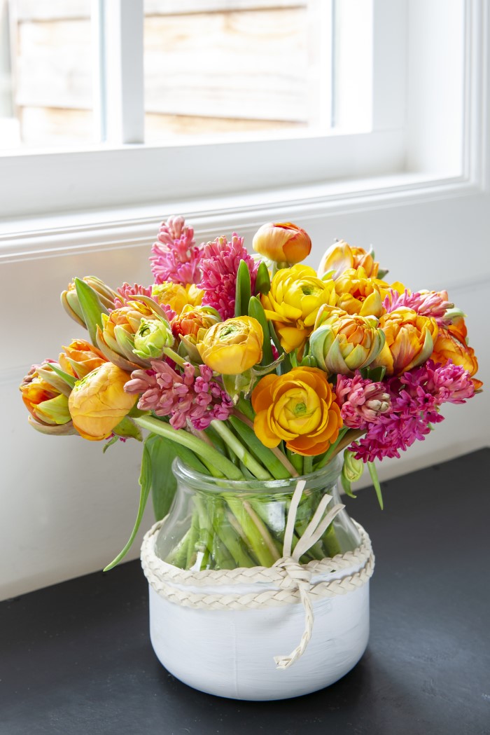 orange ranunculus flowers