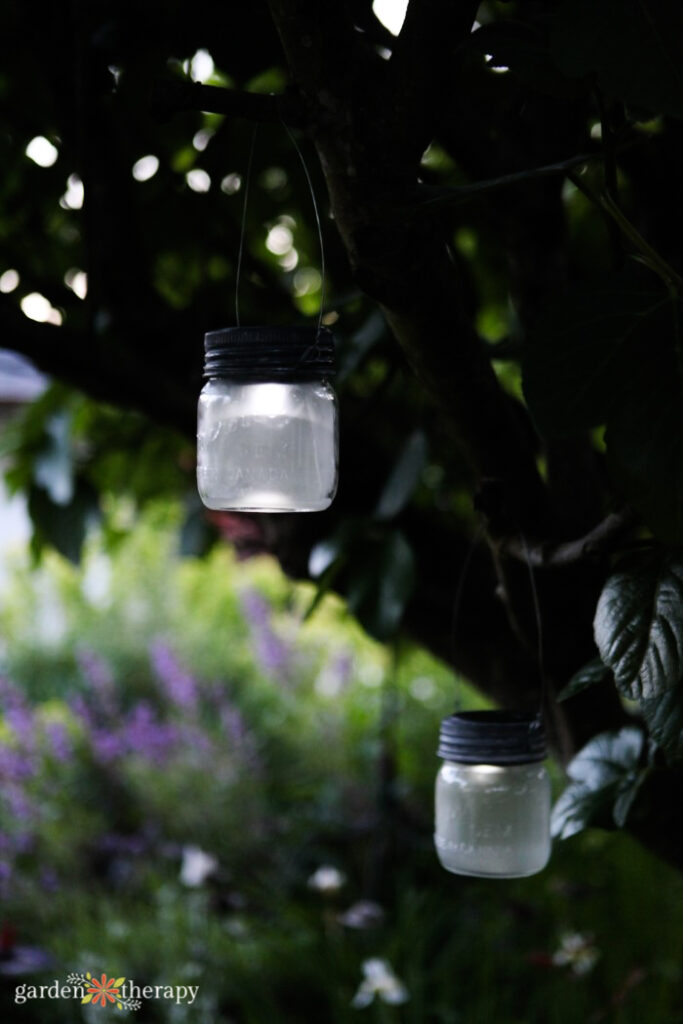 hanging outdoor mason jar lights