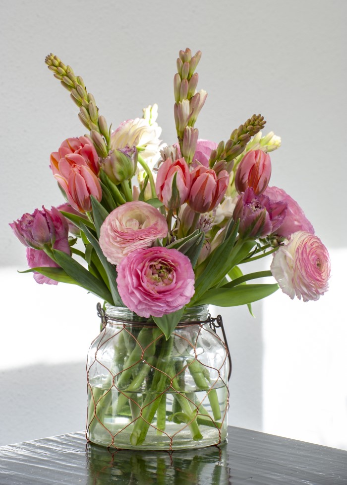 pink ranunculus bouquet