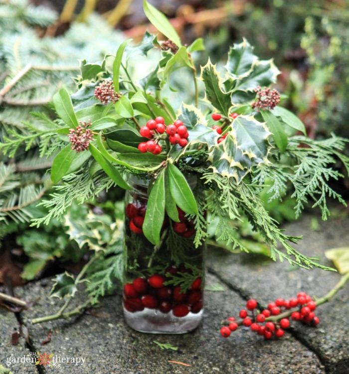 Christmas bouquet greens