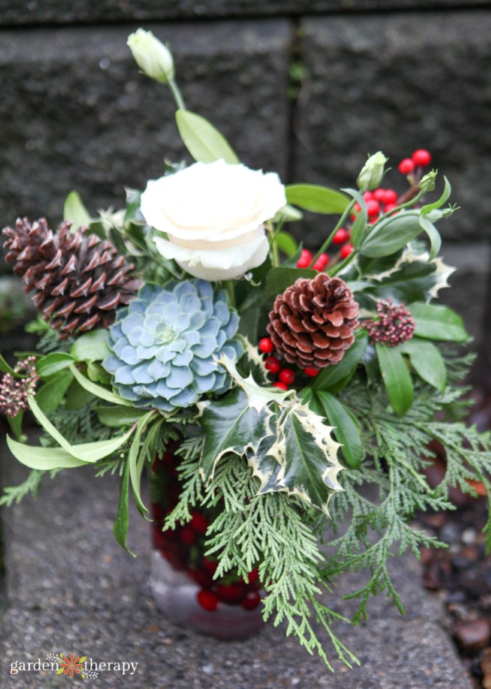 Christmas flower arrangement