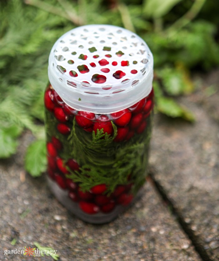Mason Jar with flower grid