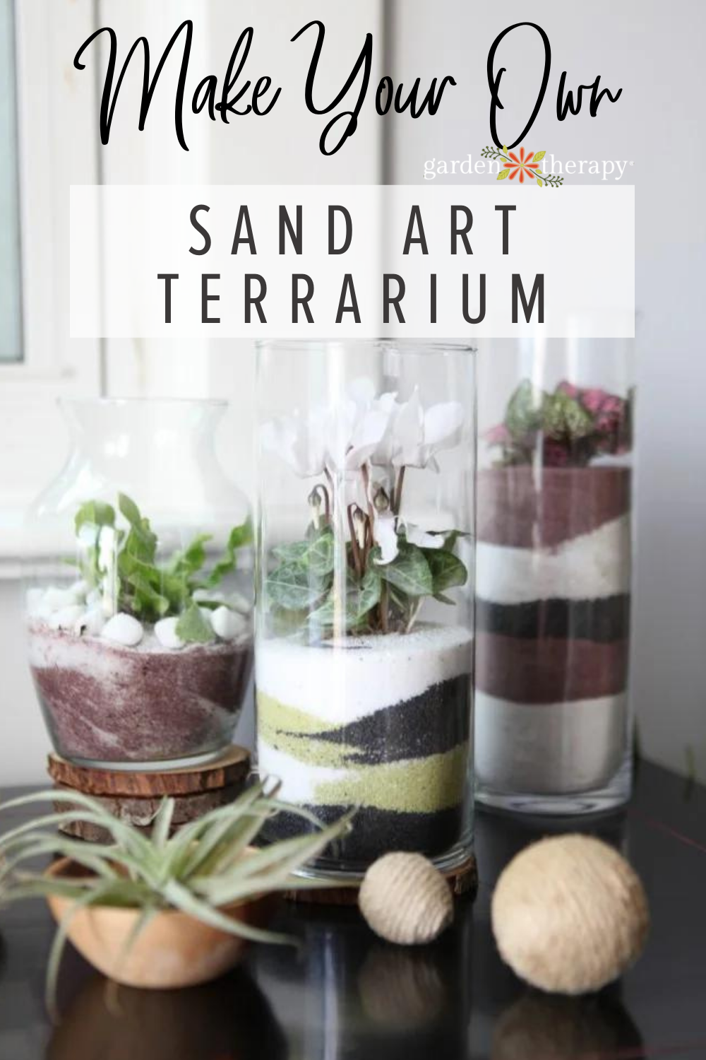 How to Make a Stunning Sand Art Terrarium Garden Therapy