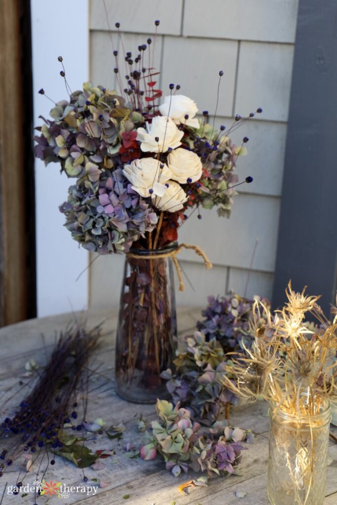 dried flower arrangement