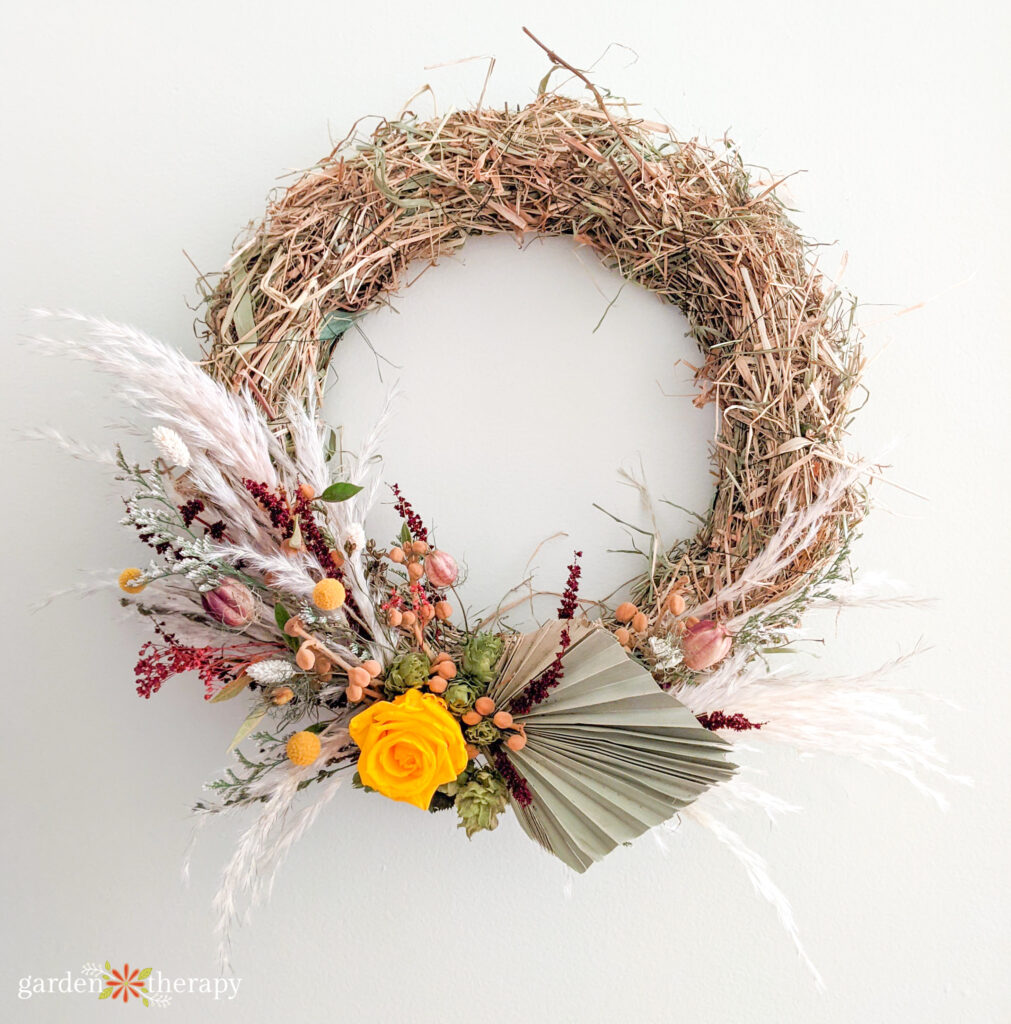 dried flower wreath