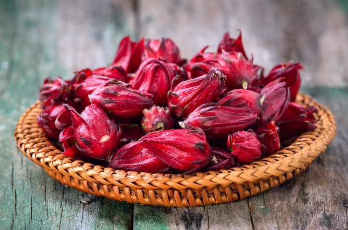 hibiscus fraîchement récolté