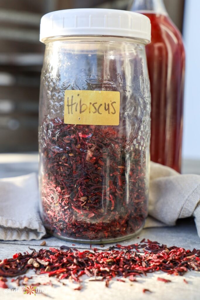 thé à l'hibiscus séché