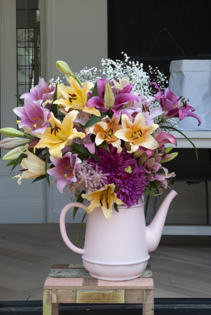 vase of lilies