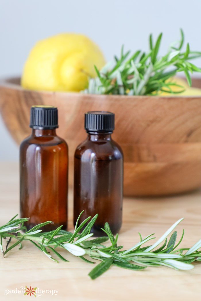 lemon and rosemary essential oils