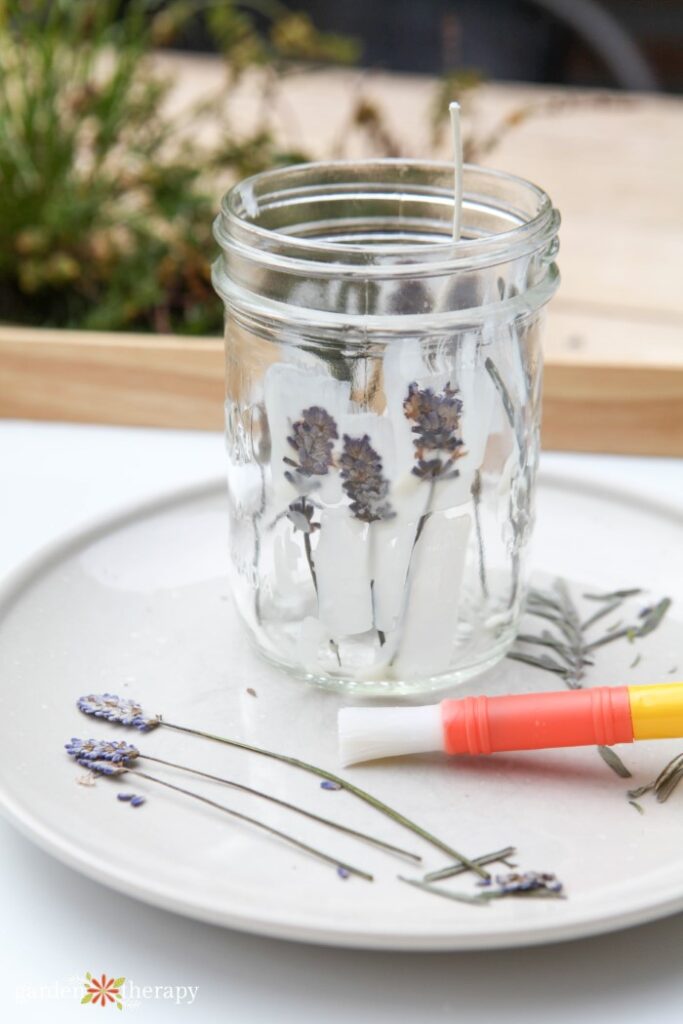 DIY lavender candles