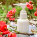 flower lotion with flowering quince