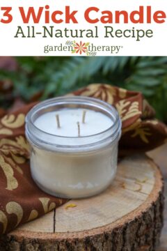 How to Make Simple 3 Wick Candles - Garden Therapy