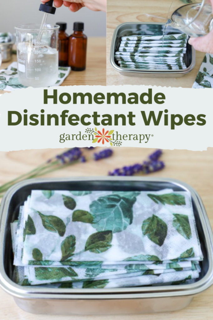 Pin image for homemade disinfectant wipes