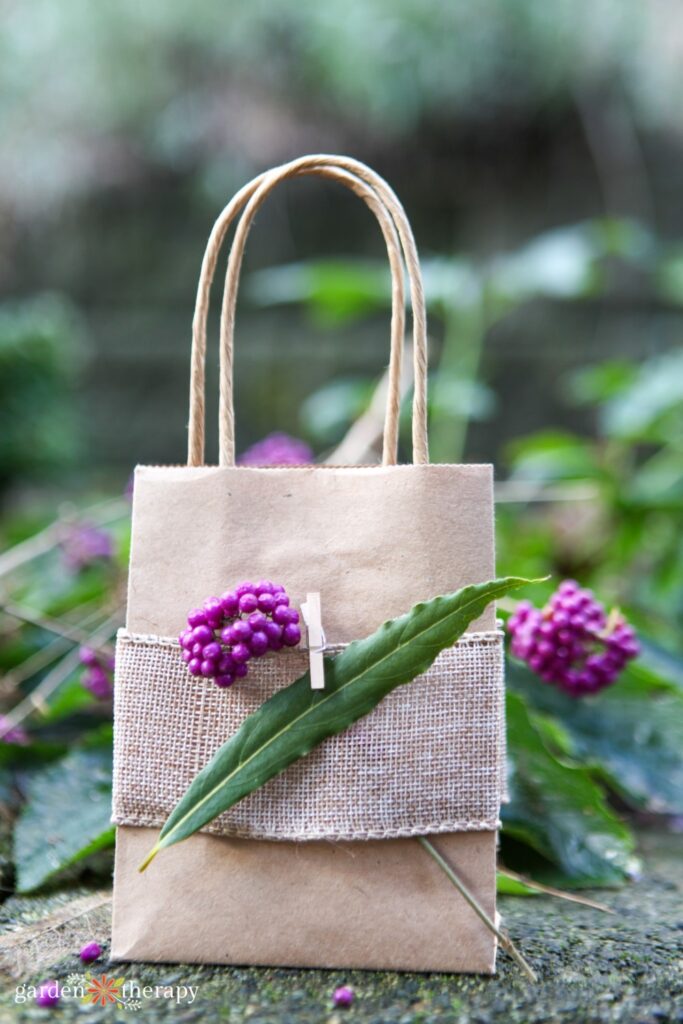 beautyberry as a gift decoration