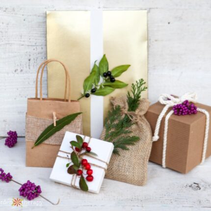 greenery for gift wrapping
