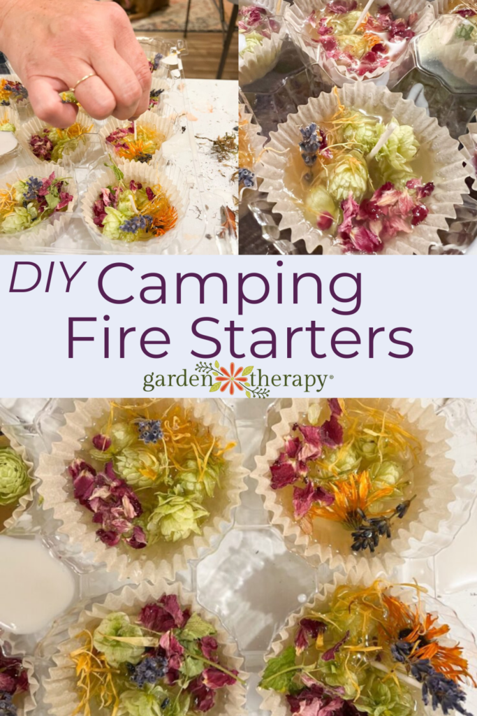 Pin image for DIY camping fire starters.