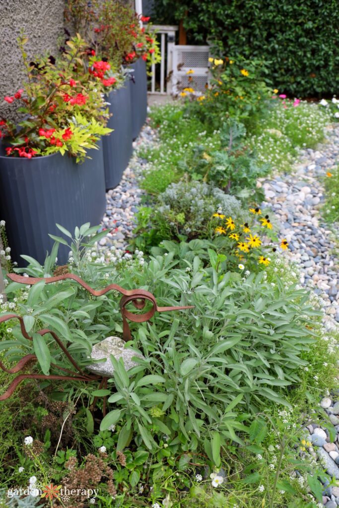 front lawn container and dry river