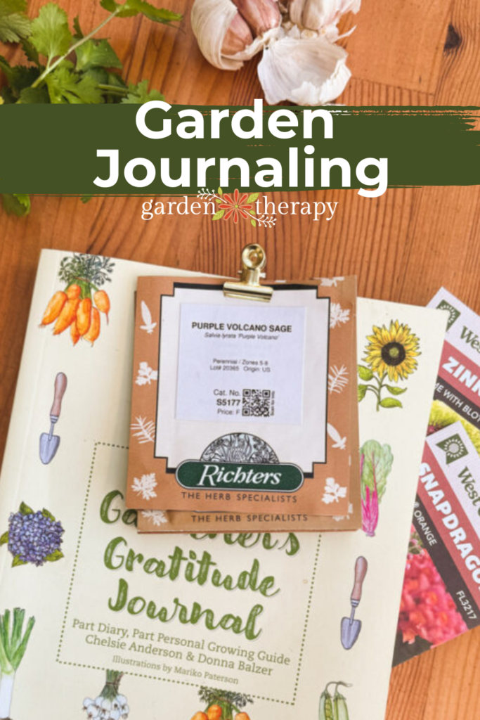 Pin image for garden journaling