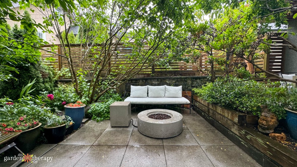 backyard patio with couch