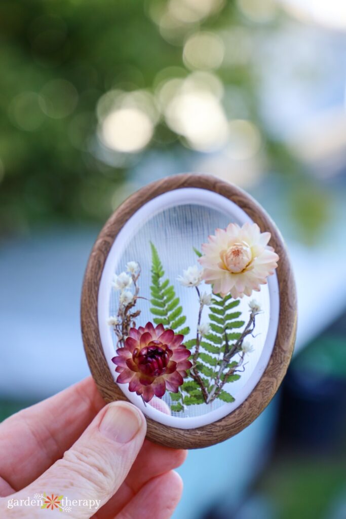 dried flower embroidery art