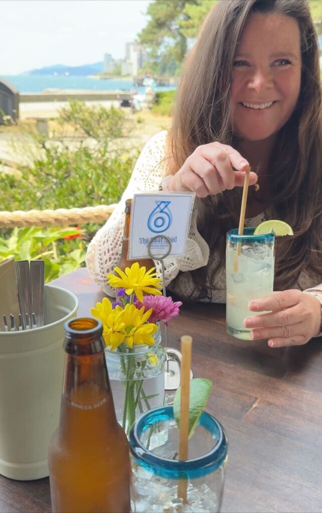 stephanie with drink