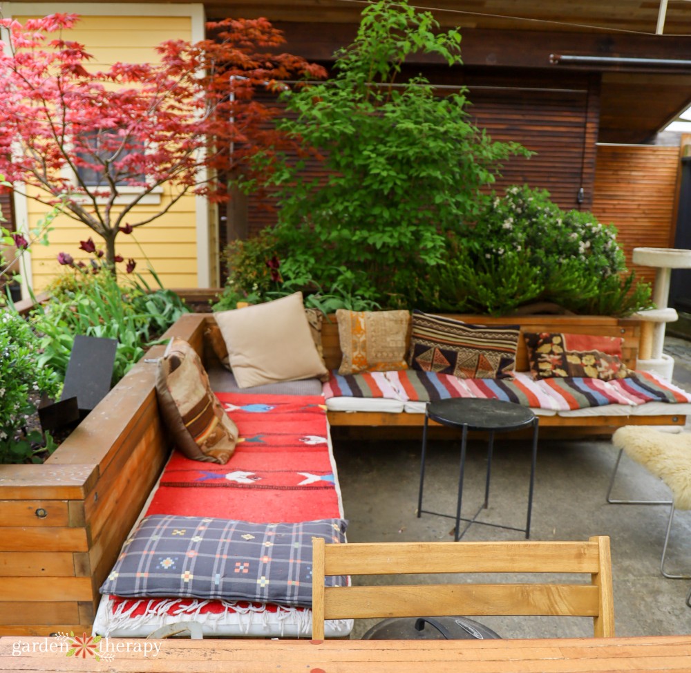 Refinished outdoor wood furniture