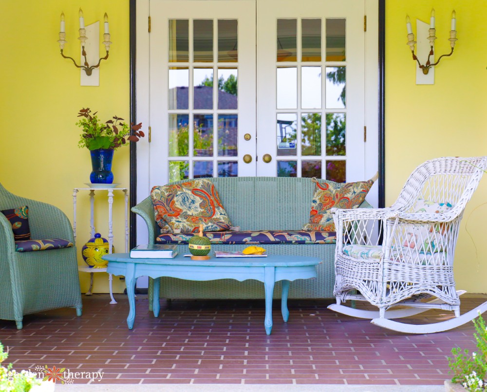 colourful outdoor furniture patio