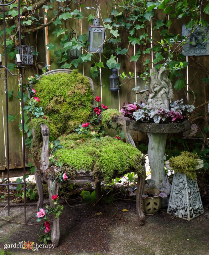 mossy cover armchair