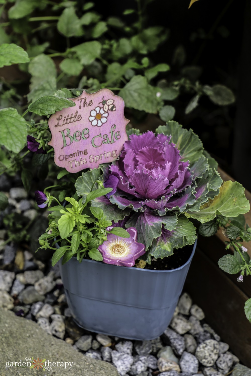 bee breakfast pot planters